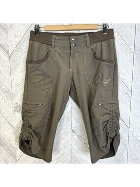 Kuhl Durango Knicker Long Shorts Size 6 Olive Green Outdoor Hiking Gorpcore 15"